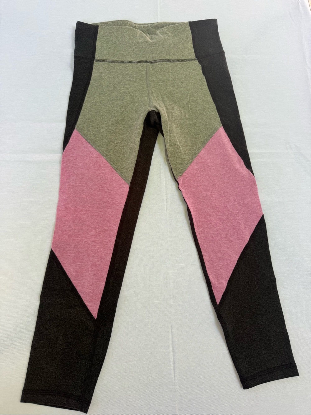 GAP Pink, Olive & Black Colorblock Leggings for Kids
